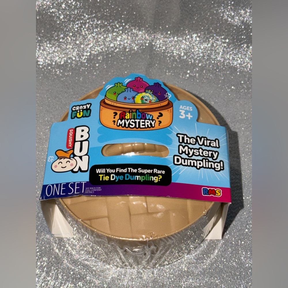 One (1) Crazy Fun Rainbow Mystery Squishy Bun Dumpling - Tie Dye Series